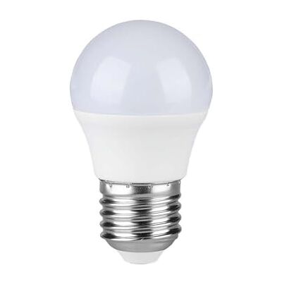 V-TAC Ledlamp E27, 4,5 W (komt overeen met 40 W), G45-470 lumen, 6500 K, koudwit, opening van de lichtstraal 180 graden, maximale efficiëntie en energiebesparing V-TAC Ledlamp E27, 4,5 W (komt overeen met 40 W), G45-470 lumen, 6500 K, koudwit, opening van de lichtstraal 180 graden, maximale efficiëntie en energiebesparing