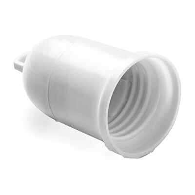 Glowster Lamphouder E27 lamphouder in wit, ideaal voor schroeflampen. Gemaakt van duurzame materialen Glowster Lamphouder E27 lamphouder in wit, ideaal voor schroeflampen. Gemaakt van duurzame materialen