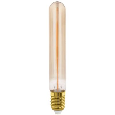 Eglo E27 Ledlamp dimbaar in fasen, gloeilamp om te dimmen met lichtschakelaar, vintage lamp amber in staafvorm, 2 watt, 100 lumen, warmwit, 1800 K, Edison-lamp T30, Ø 3 cm Eglo E27 Ledlamp dimbaar in fasen, gloeilamp om te dimmen met lichtschakelaar, vintage lamp amber in staafvorm, 2 watt, 100 lumen, warmwit, 1800 K, Edison-lamp T30, Ø 3 cm
