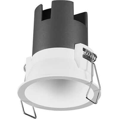 OSRAM SPOT TWIST inbouwdownlight, wit, 5W, 400lm, 830 WT, 70mm diameter, warm witte lichtkleur, tot 90% energiebesparing t.o.v. halogeen downlights, eenvoudige installatie, 3000K. OSRAM SPOT TWIST inbouwdownlight, wit, 5W, 400lm, 830 WT, 70mm diameter, warm witte lichtkleur, tot 90% energiebesparing t.o.v. halogeen downlights, eenvoudige installatie, 3000K.