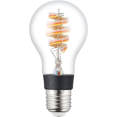Eglo connect.z Smart-Home Ledlamp E27, A60, Matter, ZigBee app en spraakbesturing Alexa, dimbaar, RGB, warmwit, 7,5 watt, gloeilamp, transparant, spiraalvormig Eglo connect.z Smart-Home Ledlamp E27, A60, Matter, ZigBee app en spraakbesturing Alexa, dimbaar, RGB, warmwit, 7,5 watt, gloeilamp, transparant, spiraalvormig