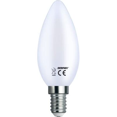 DEBFLEX 600406 LED-lamp S19 C35 melkglas 4 W E14 4000 K DEBFLEX 600406 LED-lamp S19 C35 melkglas 4 W E14 4000 K