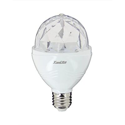 Xanlite SEDRVB LED-lamp, kleur A60, draaibaar, DISCO-LED, fitting E27, bolkleur, hoek, verlichting 120 graden, RGB-lamp, meerkleurig, 3,2 W, RGB-licht Xanlite SEDRVB LED-lamp, kleur A60, draaibaar, DISCO-LED, fitting E27, bolkleur, hoek, verlichting 120 graden, RGB-lamp, meerkleurig, 3,2 W, RGB-licht
