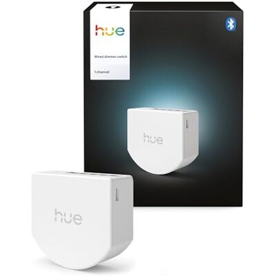 Philips bedrade dimmer schakelaar, Maakt niet-slimme lampen slim, Timers en schema's, Betrouwbare verbinding, App, Spraakopdrachten, Werkt met Apple Home, Google Home, Alexa, 1-pack Philips bedrade dimmer schakelaar, Maakt niet-slimme lampen slim, Timers en schema's, Betrouwbare verbinding, App, Spraakopdrachten, Werkt met Apple Home, Google Home, Alexa, 1-pack