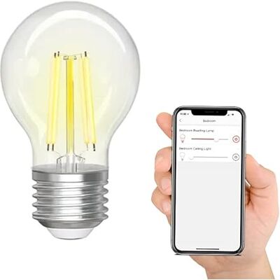 Levitantes Smart wifi-gloeilamp, G45 kogellamp, compatibel met Alexa en Google Home, E27-lamp, 4,5 W, 470 lm, Wi Fi Smart Bulb transparant (G45) Levitantes Smart wifi-gloeilamp, G45 kogellamp, compatibel met Alexa en Google Home, E27-lamp, 4,5 W, 470 lm, Wi Fi Smart Bulb transparant (G45)