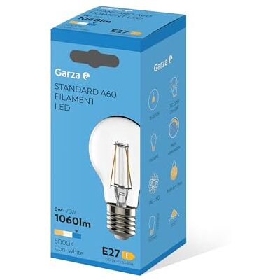 Garza Lighting - Bombilla LED E27 9W 1060lm 5000K 360o - E27 Garza Lighting - Bombilla LED E27 9W 1060lm 5000K 360o - E27