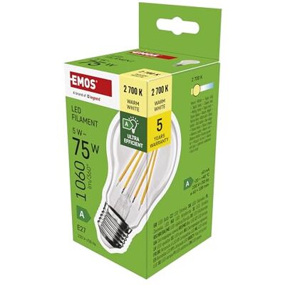 EMOS ZF5157 - LED filamentlamp A60, E27, 5W, 1060lm, Warm wit EMOS ZF5157 - LED filamentlamp A60, E27, 5W, 1060lm, Warm wit