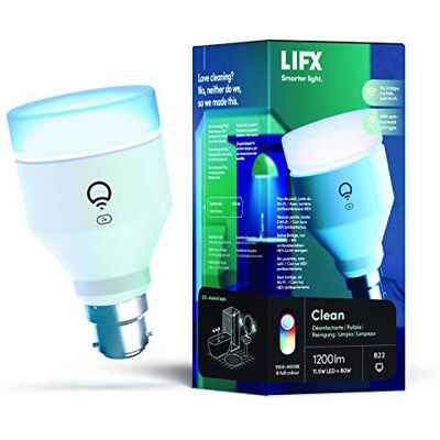 LIFX Schoon B22 A60 1200 Lumens Wi-Fi Slimme LED-Lamp LIFX Schoon B22 A60 1200 Lumens Wi-Fi Slimme LED-Lamp