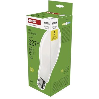 EMOS LED Lamp ED90 - E40 - 36W - 6000lm - Neutraal Wit - LED EMOS LED Lamp ED90 - E40 - 36W - 6000lm - Neutraal Wit - LED