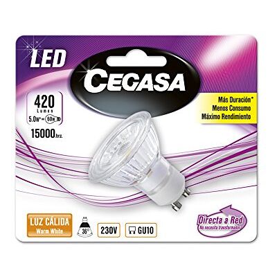 cegasa Ledlampen, warmwit, 2700 K, GU10, 5 W, 53 x 50 x 50 cm cegasa Ledlampen, warmwit, 2700 K, GU10, 5 W, 53 x 50 x 50 cm