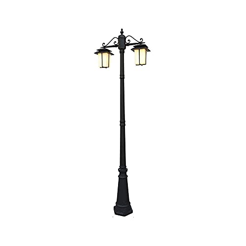 WADRBSW Lantaarnpaalverlichting Buiten, Buiten Lantaarnpaal Lichtpunt Europese Retro Straatlantaarn Tuin Aluminium Kolomverlichting Waterdichte Hoogpolige Lamp Villa Tuin Landschap Pijlerlicht To pursue