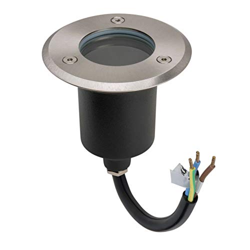 ENERGMiX Led-vloerspot, inbouwlamp, vloerinbouwlamp, vloerspot, belastbaar tot 2000 kg, roestvrij staal, IP67, 230 volt, met GU10-fitting, rond