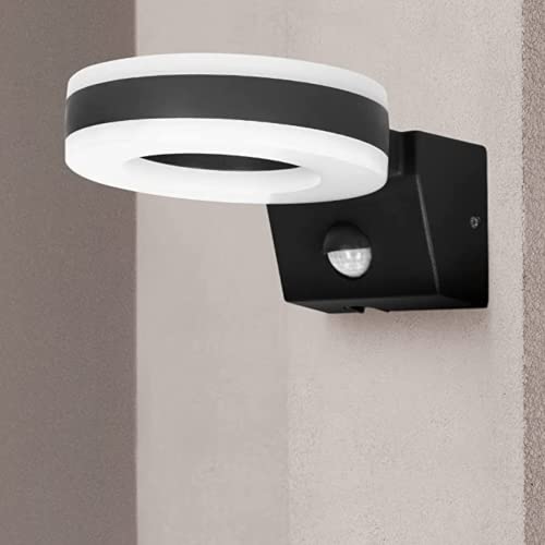 Adviti HOWLIT LED Buitenlamp met Bewegingssensor Buiten en Binnen LUX Lichtsterkteregeling en Verlichtingstijdinstelling IK 10 (Zwart)