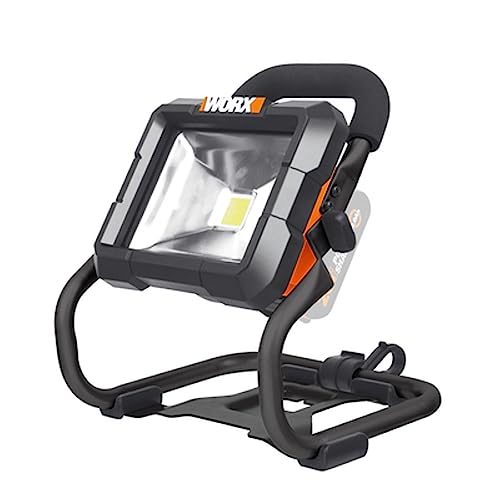 WORX WX026.9 Led-werklamp, 20 V, 360 graden draaibare bouwspot met ledlicht voor de ideale werkverlichting, zonder accu en oplader