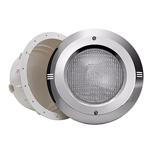 XOING LED-zwembadlamp, Par56 verzonken onderwaterverlichting, roestvrijstalen oppervlak 12V waterdicht IP68 voor boven- en ondergronds zwembad (kleur: koud wit, maat: 35W)