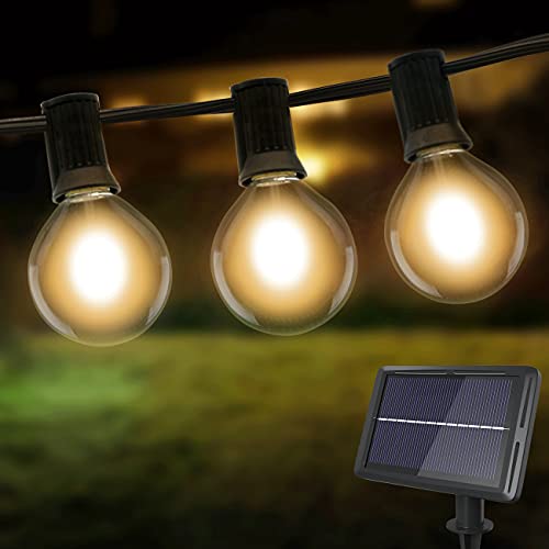 litogo G40 4 Verlichting Mode LED 25+2 Lampen Buitenshuis Zonne Snaar Lichten, 8 Meter Lengte, Warm Wit