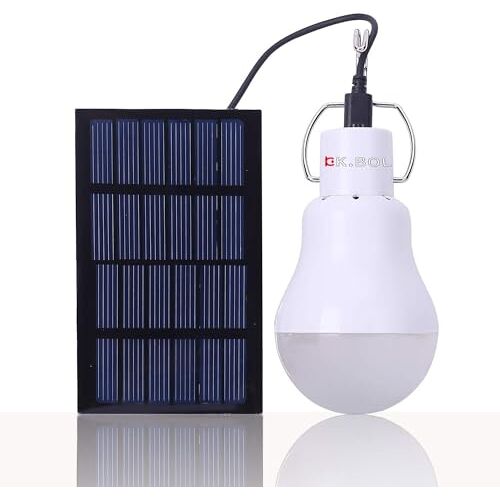 KK.BOL Gloeilamp op zonne-energie, tuin, zonnelampen, zonnelamp, binnen, camping, gloeilamp, zonne-ledlamp voor buiten (GS-1200 optische sensoren)