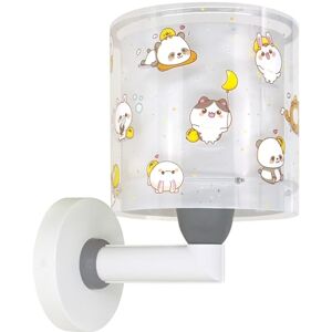 Dalber Wandlamp voor kinderen, 41769E Kawaii kleine dieren, grijs, E27 Dalber Wandlamp voor kinderen, 41769E Kawaii kleine dieren, grijs, E27