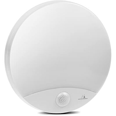 Maclean MCE357 LED lamp met infrarood bewegingsmelder bereik tot max. 9 m 10W IP44 naturel wit 4000K 900lm IP44 voor buiten en binnen Wit Maclean MCE357 LED lamp met infrarood bewegingsmelder bereik tot max. 9 m 10W IP44 naturel wit 4000K 900lm IP44 voor buiten en binnen Wit