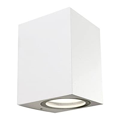 Wonderlamp 1 eenheid wandlamp Classic, max. 35 W, waterdicht IP 44, moderne buitenlamp, matwit, 1 licht GU10 Wonderlamp 1 eenheid wandlamp Classic, max. 35 W, waterdicht IP 44, moderne buitenlamp, matwit, 1 licht GU10