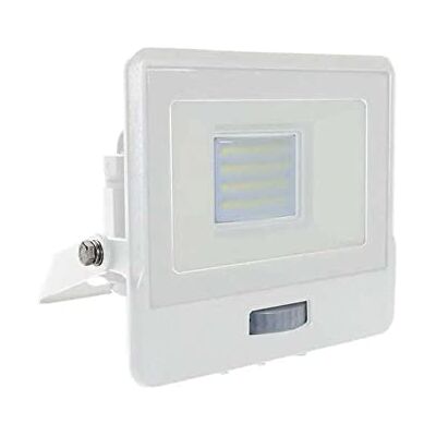 V-TAC Led-koplamp voor buiten, met chip, Samsung 20 W, met PIR-sensor in de kleur wit, waterdicht, koudwit licht V-TAC Led-koplamp voor buiten, met chip, Samsung 20 W, met PIR-sensor in de kleur wit, waterdicht, koudwit licht
