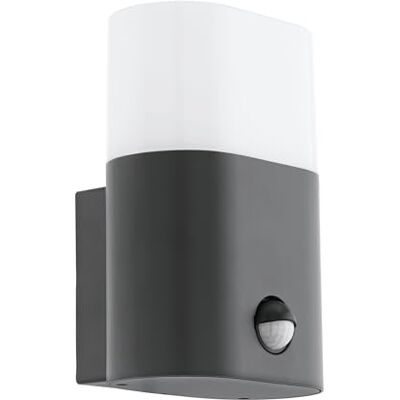 Eglo LED buitenwandlamp Favria, 1 lamp buitenlamp incl. bewegingsmelder, sensor-wandlamp van aluminium en kunststof, kleur: antraciet, wit, IP44 Eglo LED buitenwandlamp Favria, 1 lamp buitenlamp incl. bewegingsmelder, sensor-wandlamp van aluminium en kunststof, kleur: antraciet, wit, IP44