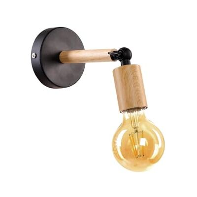 WatioWave Wandlamp voor Helsinki, 1 x E27, zwart WatioWave Wandlamp voor Helsinki, 1 x E27, zwart
