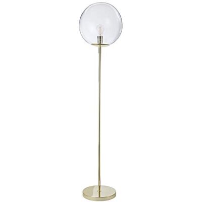 LUSSIOL Globus lamp, decoratieve vloerlamp metaal/glas, 40 W, goud/messing, Ø 34 x H 160 cm LUSSIOL Globus lamp, decoratieve vloerlamp metaal/glas, 40 W, goud/messing, Ø 34 x H 160 cm