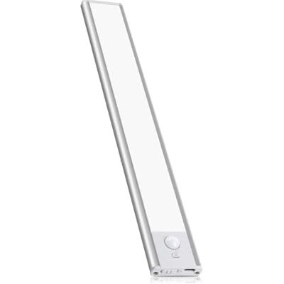 Velamp LACTEA XL: Oplaadbare LED-onderkastlamp 40cm, 150 lumen, met CCT. Zilver Velamp LACTEA XL: Oplaadbare LED-onderkastlamp 40cm, 150 lumen, met CCT. Zilver