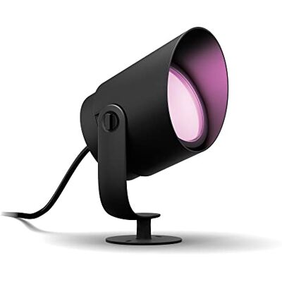 Philips Lily XL-tuinspot buitenlamp met wit en gekleurd licht zwart LowVolt verlichting Philips Lily XL-tuinspot buitenlamp met wit en gekleurd licht zwart LowVolt verlichting