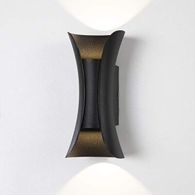 LUSSIOL Floozy M E350066 wandlamp, metaal, 5 W, zwart LUSSIOL Floozy M E350066 wandlamp, metaal, 5 W, zwart