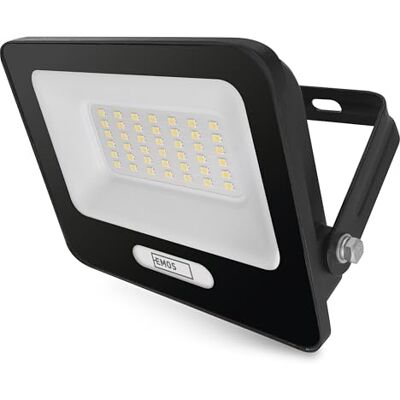 EMOS LED aluminium spot GLARO 30 W IP65 waterdichte schijnwerper voor vochtige ruimtes en buiten superhelder 3000 lm, neutraal wit 4000 K, levensduur 20.000 h 20 cm rubberen aansluitkabel EMOS LED aluminium spot GLARO 30 W IP65 waterdichte schijnwerper voor vochtige ruimtes en buiten superhelder 3000 lm, neutraal wit 4000 K, levensduur 20.000 h 20 cm rubberen aansluitkabel