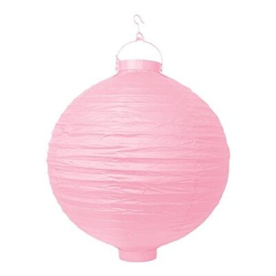 Deko und Band 39001 25 papieren lantaarn met gloeilamp 30 cm col. 25 roze 1 VE = 5 stuks Deko und Band 39001 25 papieren lantaarn met gloeilamp 30 cm col. 25 roze 1 VE = 5 stuks