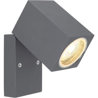 WatioWave Buitenlamp, 1 x GU10, 35 W, aluminium, antraciet, IP44, Veronika WatioWave Buitenlamp, 1 x GU10, 35 W, aluminium, antraciet, IP44, Veronika