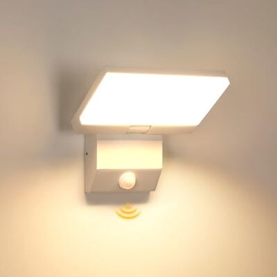 Comely Buitenwandlamp LED met Sensor, 24W 3000K Waterdicht IP65 Moderne LED Wandlamp, Buitenverlichting met 180° Draaibaar Paneel voor Terras Entree Tuin Garage, Wit Comely Buitenwandlamp LED met Sensor, 24W 3000K Waterdicht IP65 Moderne LED Wandlamp, Buitenverlichting met 180° Draaibaar Paneel voor Terras Entree Tuin Garage, Wit