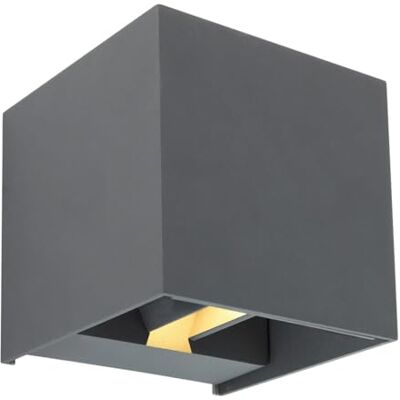 WatioWave Buitenlamp, 1 x LED, 6 W, 3000 K, aluminium, antraciet, IP54 WatioWave Buitenlamp, 1 x LED, 6 W, 3000 K, aluminium, antraciet, IP54