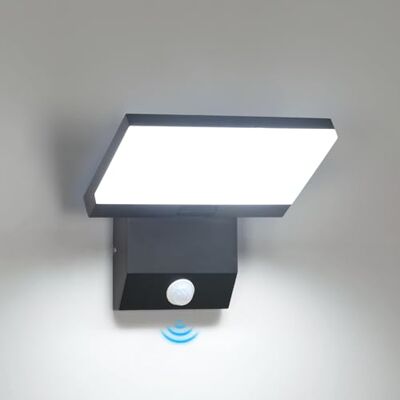 Comely Led-wandlamp voor buiten, met bewegingsmelder, 24 W, 6500 K, koudwit, 180 graden draaibaar, IP65 waterdicht, voor tuin, terras, entree, garage Comely Led-wandlamp voor buiten, met bewegingsmelder, 24 W, 6500 K, koudwit, 180 graden draaibaar, IP65 waterdicht, voor tuin, terras, entree, garage