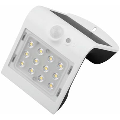 VoltShine Witte led-zonnelamp met bewegingsmelder, 2 W, ideaal voor buitenverlichting en nachtveiligheid. VoltShine Witte led-zonnelamp met bewegingsmelder, 2 W, ideaal voor buitenverlichting en nachtveiligheid.
