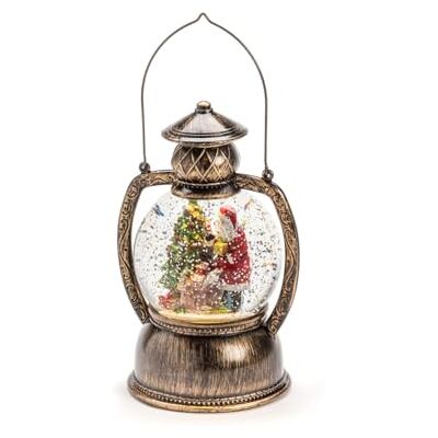Konstsmide 3497-000 LED-ballantaarn voor kerstman, met timer van 5 uur, gevuld met water, warm wit, werkt op batterijen, voor binnen, met kerstman, diameter 12,7 cm Konstsmide 3497-000 LED-ballantaarn voor kerstman, met timer van 5 uur, gevuld met water, warm wit, werkt op batterijen, voor binnen, met kerstman, diameter 12,7 cm