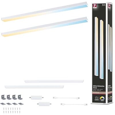 Paulmann 98615 LED Onderkastverlichting Inline 2x4W 350x26mm 2x350lm 24V wit mat Tunable White Paulmann 98615 LED Onderkastverlichting Inline 2x4W 350x26mm 2x350lm 24V wit mat Tunable White
