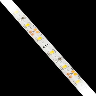 GTV Ledstrip, 5 m, rol Flash 2835, 300 leds 60/m, dimbaar, waterdicht IP65, 12 V DC, 8 mm breed, elke 5 cm deelbaar, lichtstrip meubels keuken, warmwit 3200K GTV Ledstrip, 5 m, rol Flash 2835, 300 leds 60/m, dimbaar, waterdicht IP65, 12 V DC, 8 mm breed, elke 5 cm deelbaar, lichtstrip meubels keuken, warmwit 3200K