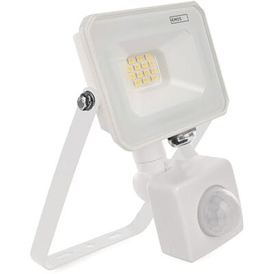 EMOS SIMPO LED-spot 10 W met bewegingsmelder, super helder 1000 lm, IP44 waterdichte schijnwerper voor vochtige ruimtes of buiten, neutraal wit 4000K, levensduur 15000 stuks, 15 cm aansluitkabel, wit EMOS SIMPO LED-spot 10 W met bewegingsmelder, super helder 1000 lm, IP44 waterdichte schijnwerper voor vochtige ruimtes of buiten, neutraal wit 4000K, levensduur 15000 stuks, 15 cm aansluitkabel, wit