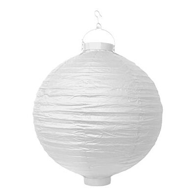 Deko und Band 39001 00 papieren lantaarn met gloeilamp 30 cm kleur 00 wit 1 VE = 5 stuks Deko und Band 39001 00 papieren lantaarn met gloeilamp 30 cm kleur 00 wit 1 VE = 5 stuks