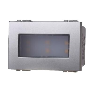 IXTRIMA Led-inbouwlamp, 3 modules, warmwit, 3000 K, compatibel met BTicino Living, grijs IXTRIMA Led-inbouwlamp, 3 modules, warmwit, 3000 K, compatibel met BTicino Living, grijs
