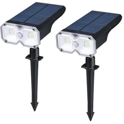GRIFEMA GD251-2 Led-zonnelampen voor buiten, 2 stuks, 18 leds, 5 modi, IP65 waterdicht, voor de verlichting van wegen, binnenplaats, terras, gazon GRIFEMA GD251-2 Led-zonnelampen voor buiten, 2 stuks, 18 leds, 5 modi, IP65 waterdicht, voor de verlichting van wegen, binnenplaats, terras, gazon