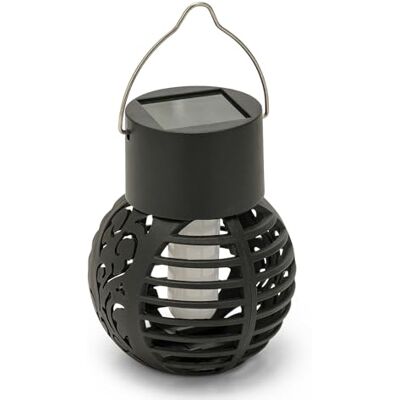 Velamp Hanglamp met LED-vlameffect op zonne-energie. Zwart. Velamp Hanglamp met LED-vlameffect op zonne-energie. Zwart.
