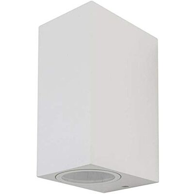 V-TAC VT-7652SQ buitenwandlamp LED GU10 wit V-TAC VT-7652SQ buitenwandlamp LED GU10 wit