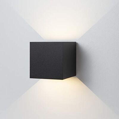 LUSSIOL Goby E350056 wandlamp, metaal, 3 W, zwart LUSSIOL Goby E350056 wandlamp, metaal, 3 W, zwart