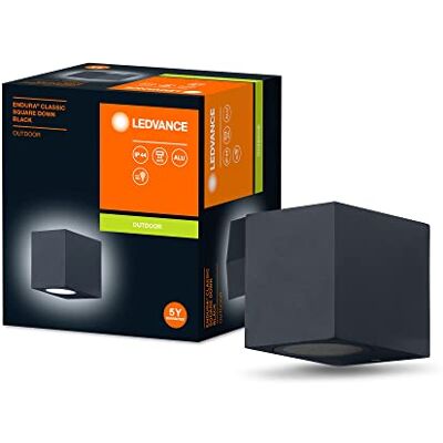 LEDVANCE 4058075763623 ENDURA Classic Square Down buitenwandlamp zwart GU10 voet (max 35W) kan worden uitgerust met een normale of slimme lamp down of up/down types IP44 bescherming LEDVANCE 4058075763623 ENDURA Classic Square Down buitenwandlamp zwart GU10 voet (max 35W) kan worden uitgerust met een normale of slimme lamp down of up/down types IP44 bescherming