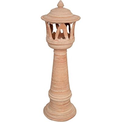 Biscottini Terracotta lampions 38 x 38 x 118 cm terracotta voor buiten decoratieve tuinverlichting Biscottini Terracotta lampions 38 x 38 x 118 cm terracotta voor buiten decoratieve tuinverlichting